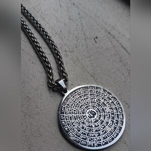 Mystic Silver Medallion Necklace